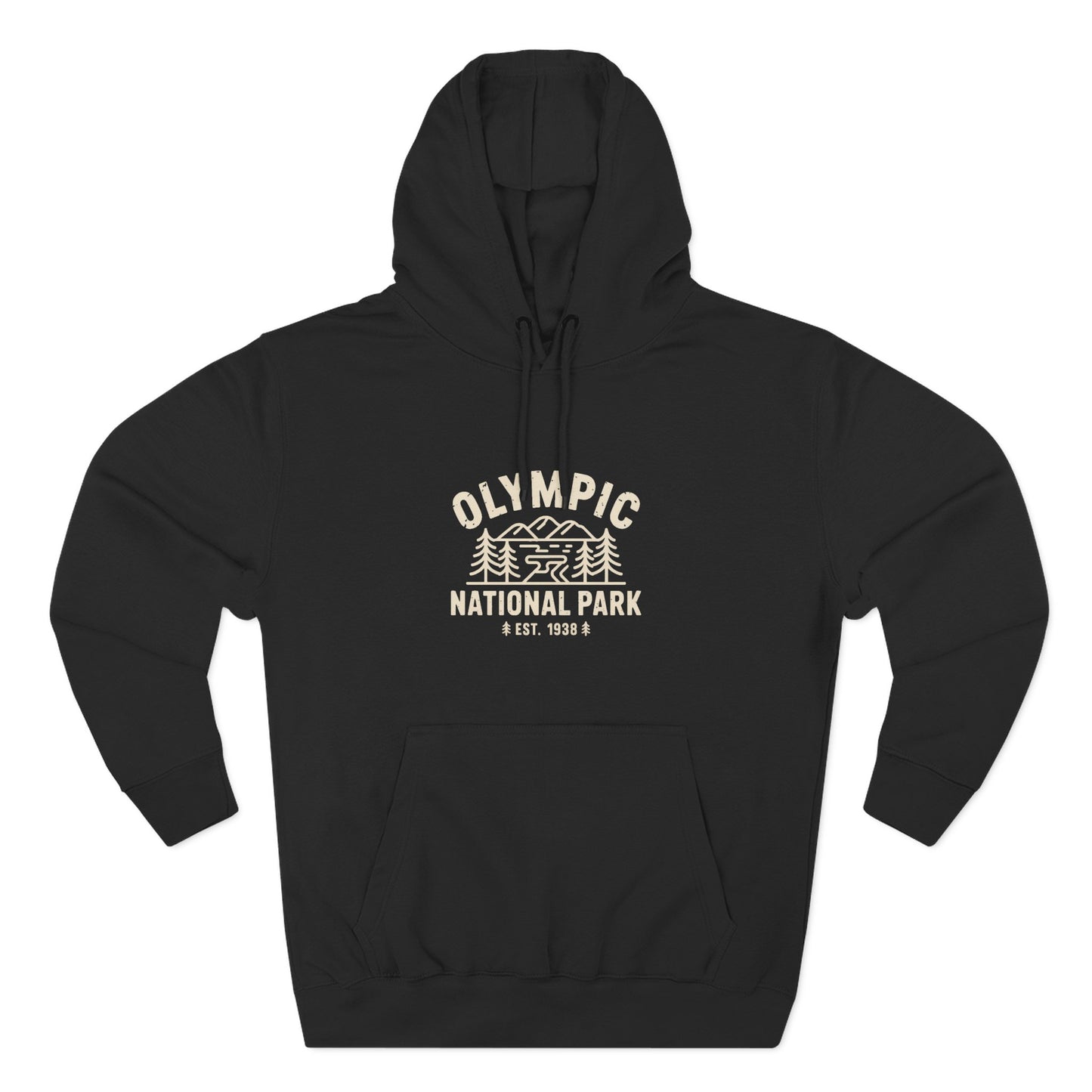 Olympic National Park Fleece Hoodie Ring Spun Cotton