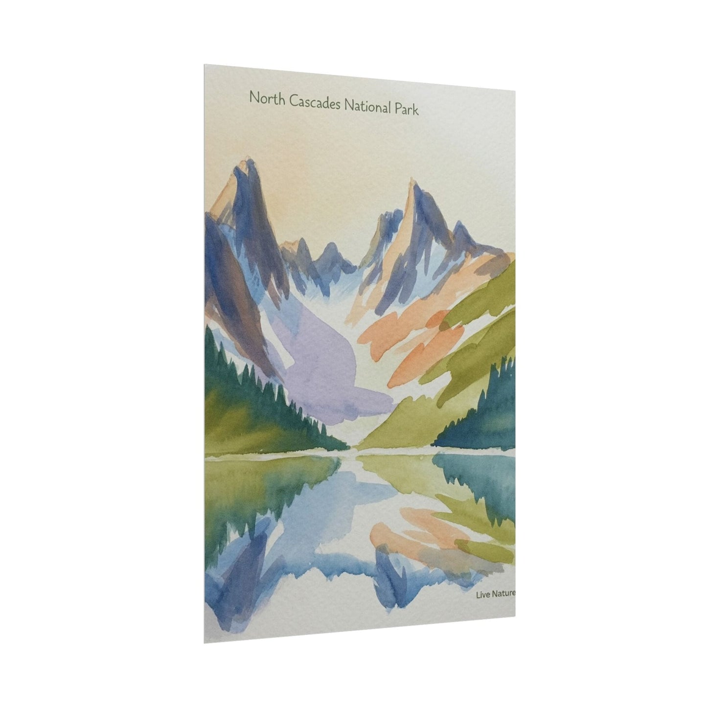 North Cascades National Park Watercolor Art Print
