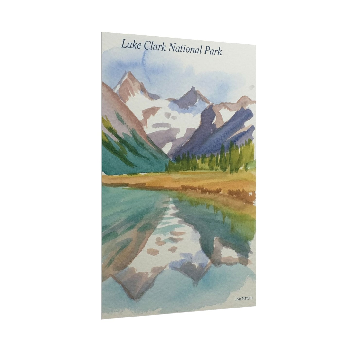 Lake Clark National Park Watercolor Print Poster