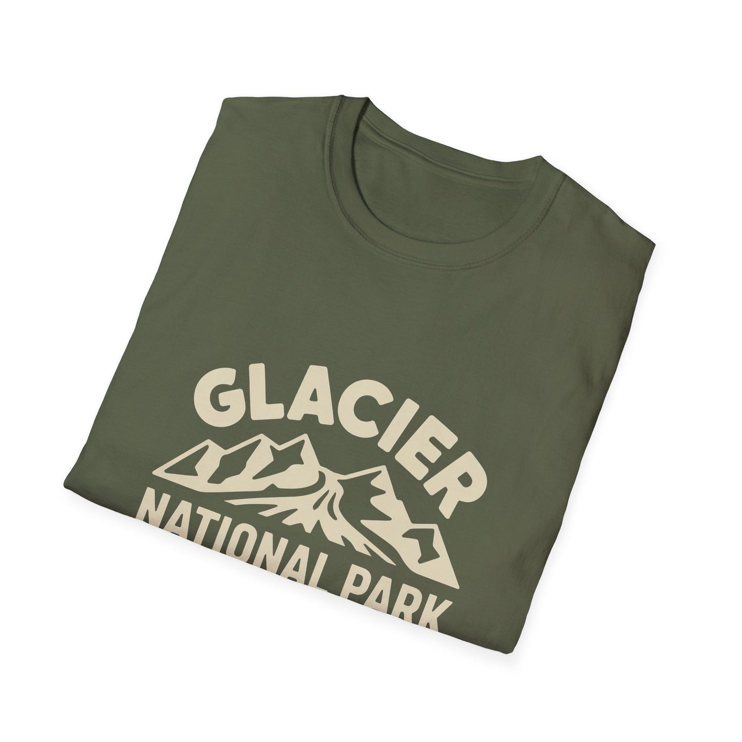 Glacier National Park Logo T-Shirt - White Cotton Tee