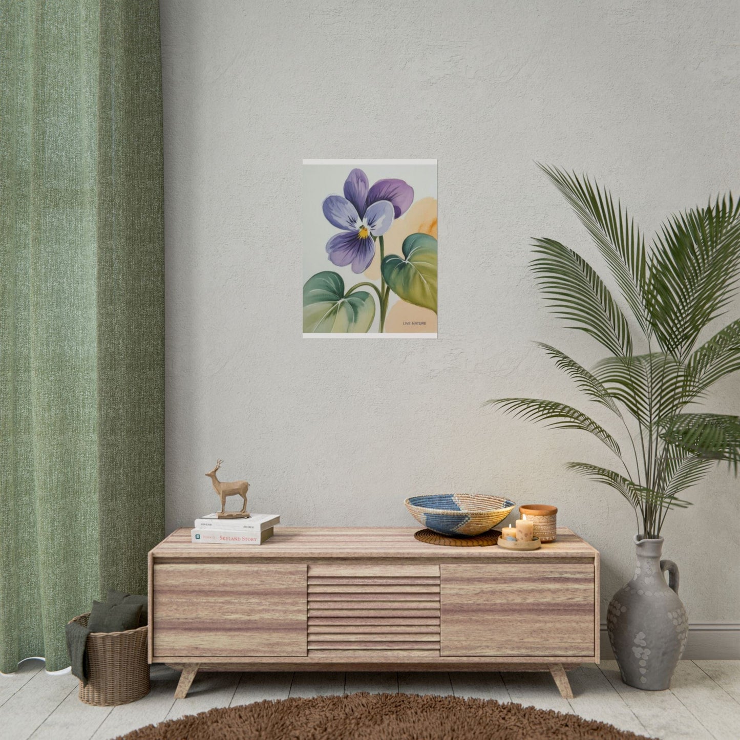 Prairie Violet Botanical Art Print - Live Nature Design