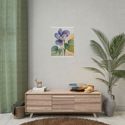 Prairie Violet Botanical Art Print - Live Nature Design