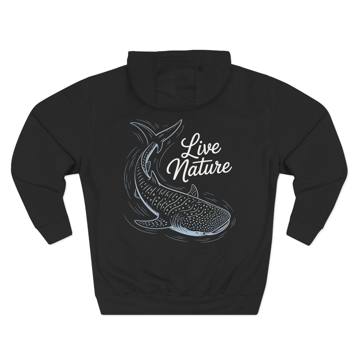 Three-Panel Fleece Hoodie - whale-shark-illustrated-in-detailed-line_Of-5SSVoQgeBa10qDYI01Q_dXOireTdRC-3Ogud4qGA3w (Front+Back) - Three-Panel Fleece Hoodie