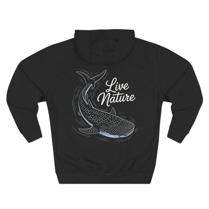Three-Panel Fleece Hoodie - whale-shark-illustrated-in-detailed-line_Of-5SSVoQgeBa10qDYI01Q_dXOireTdRC-3Ogud4qGA3w (Front+Back) - Three-Panel Fleece Hoodie
