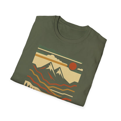Unisex Softstyle T-Shirt - rocky mountain (Front Only) - Unisex Softstyle T-Shirt