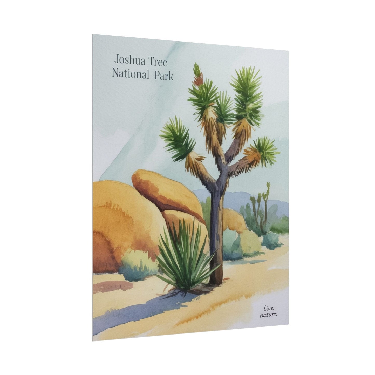 Joshua Tree National Park Watercolor Art Print