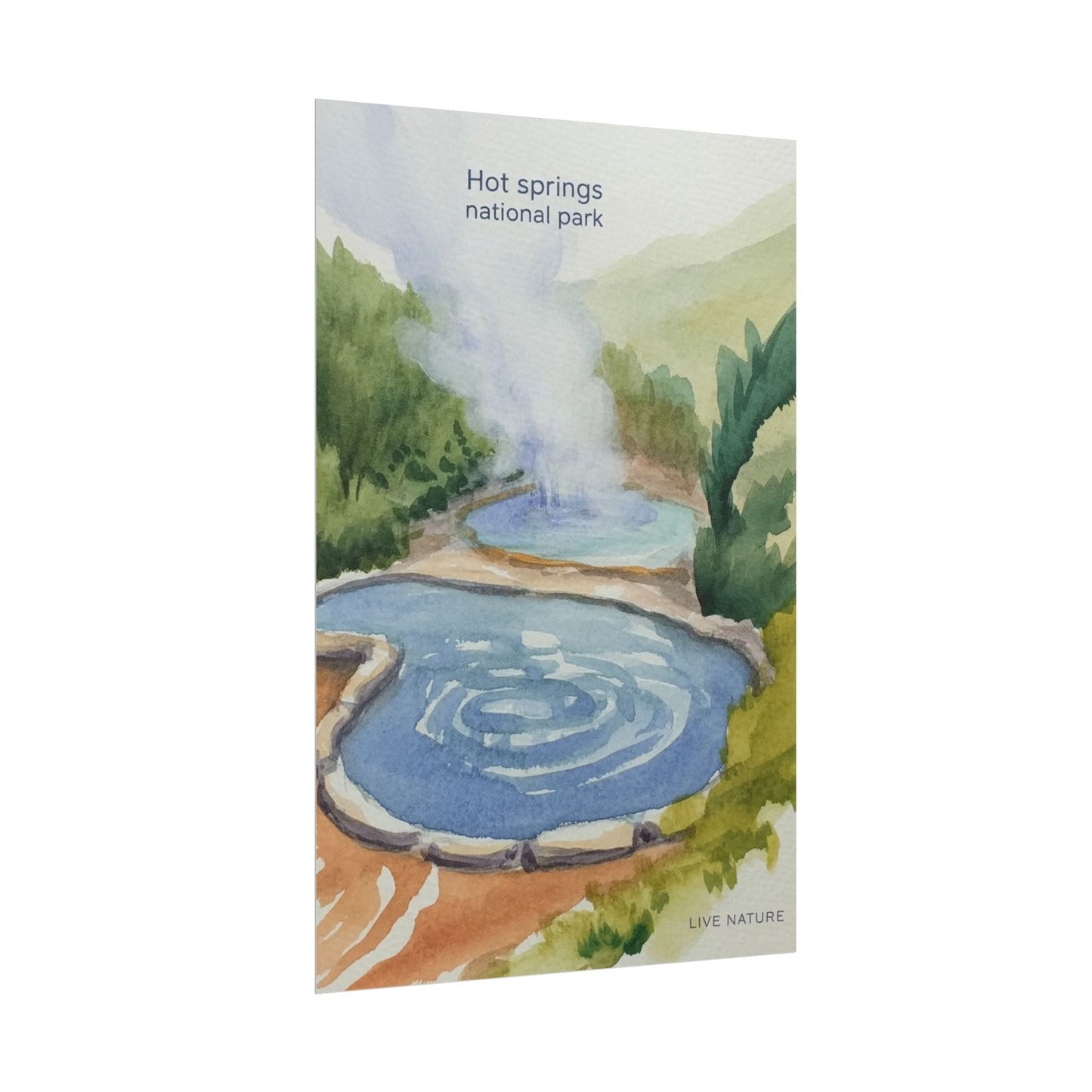 Hot Springs National Park Watercolor Print