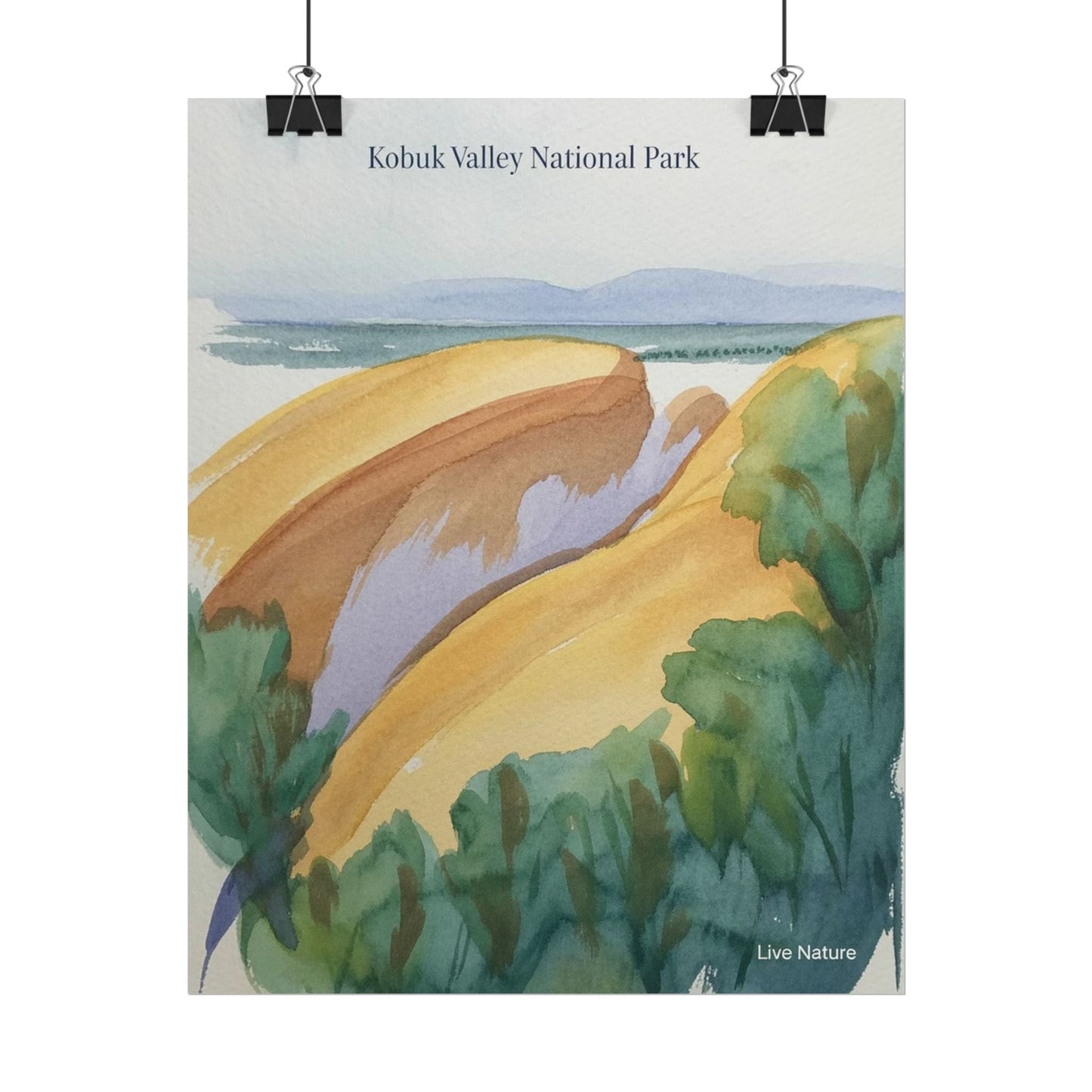 Kobuk Valley National Park Watercolor Poster Print