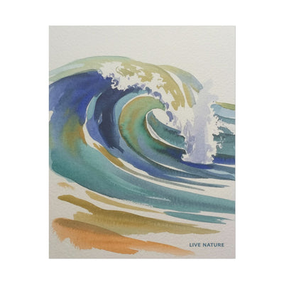 Wave Watercolor Art Print 'Live Nature' Design