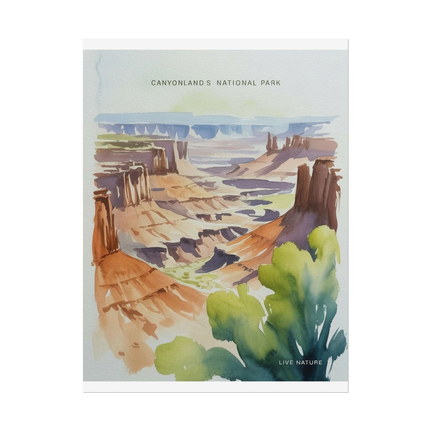 Canyonlands National Park Watercolor Art Print
