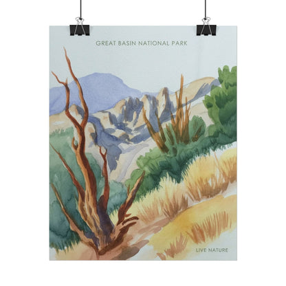 Great Basin National Park Watercolor Art Print