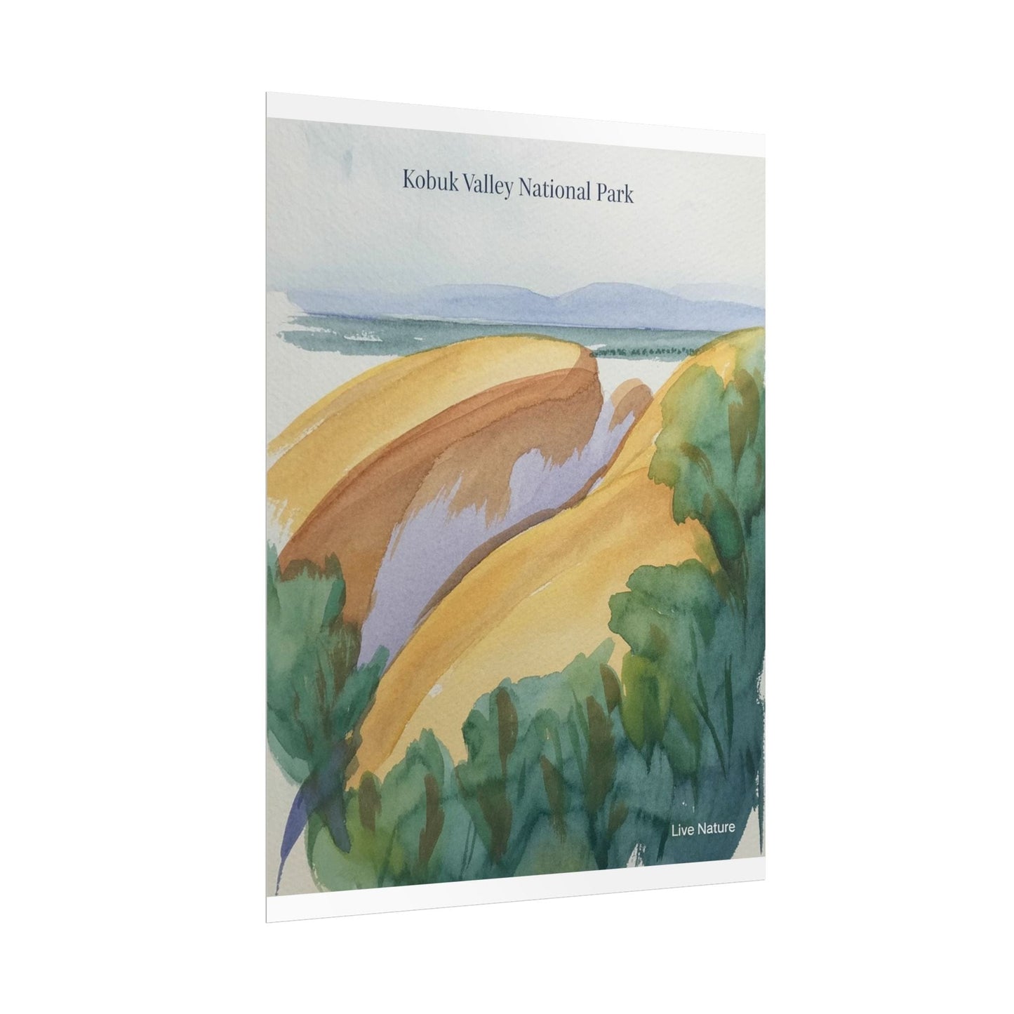 Kobuk Valley National Park Watercolor Poster Print