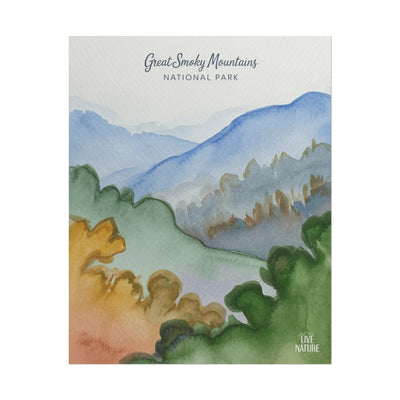 Great Smoky Mountains Watercolor Art Print Poster