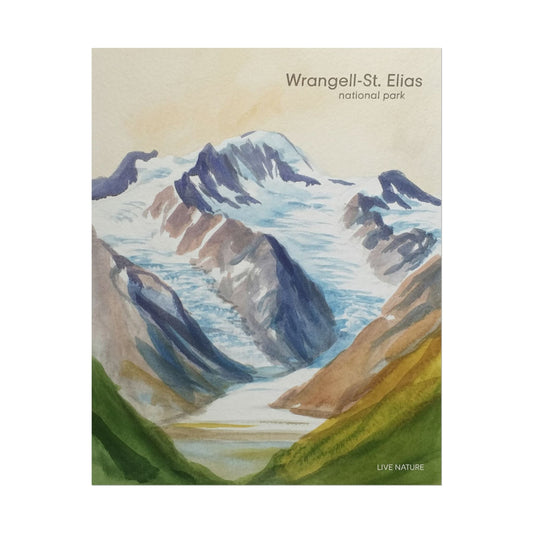 Wrangell-St. Elias National Park Watercolor Print
