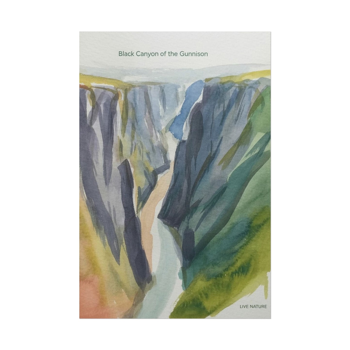 Black Canyon of the Gunnison Watercolor Art Print