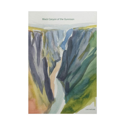 Black Canyon of the Gunnison Watercolor Art Print