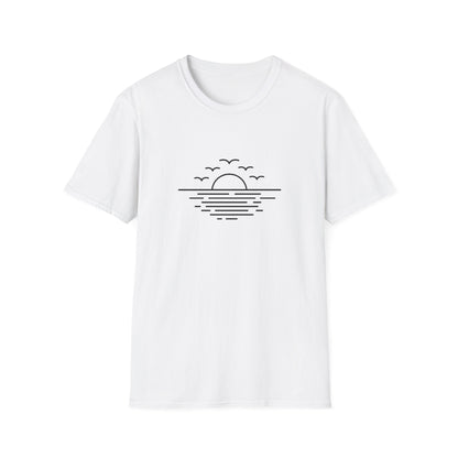 Unisex Softstyle T-Shirt - a-minimalist-digital-illustration-of-a-s_0n_gfrTNTWiEFfhDJ8TDnQ_VyksrZJ2R6mBNNjwI0gDQQ (Front Only) - Unisex Softstyle T-Shirt (Smart: Original on light)