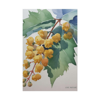 Oregon Grape State Flower Watercolor Art Print