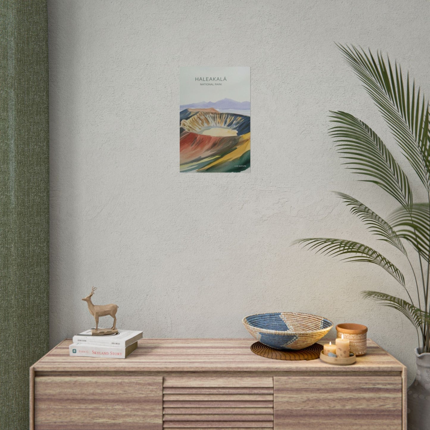 Haleakalā National Park Crater Watercolor Poster