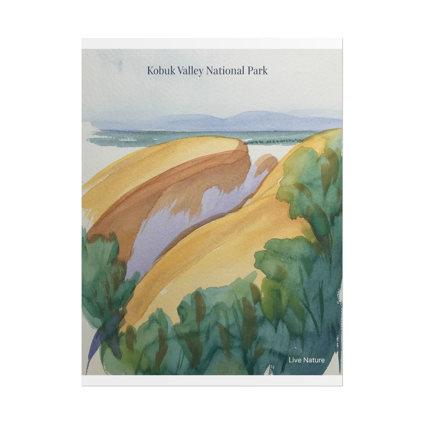 Kobuk Valley National Park Watercolor Poster Print