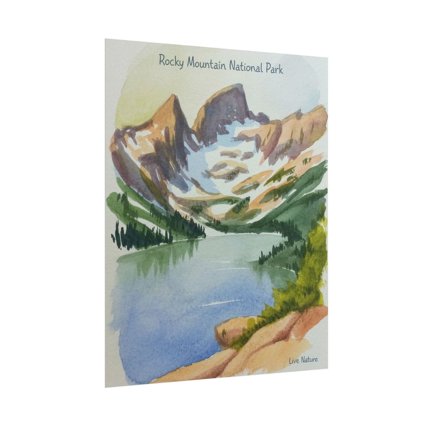 Rocky Mountain National Park Watercolor Print