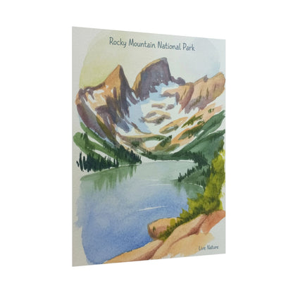 Rocky Mountain National Park Watercolor Print