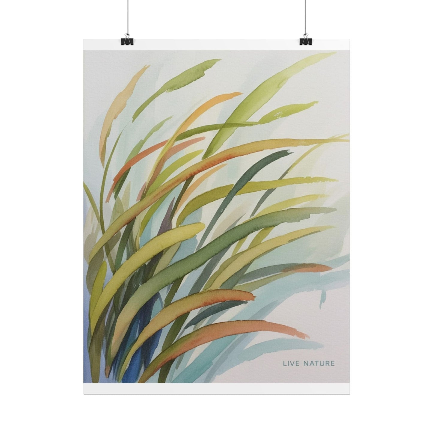 Seagrass Watercolor Art Print 'Live Nature' Design