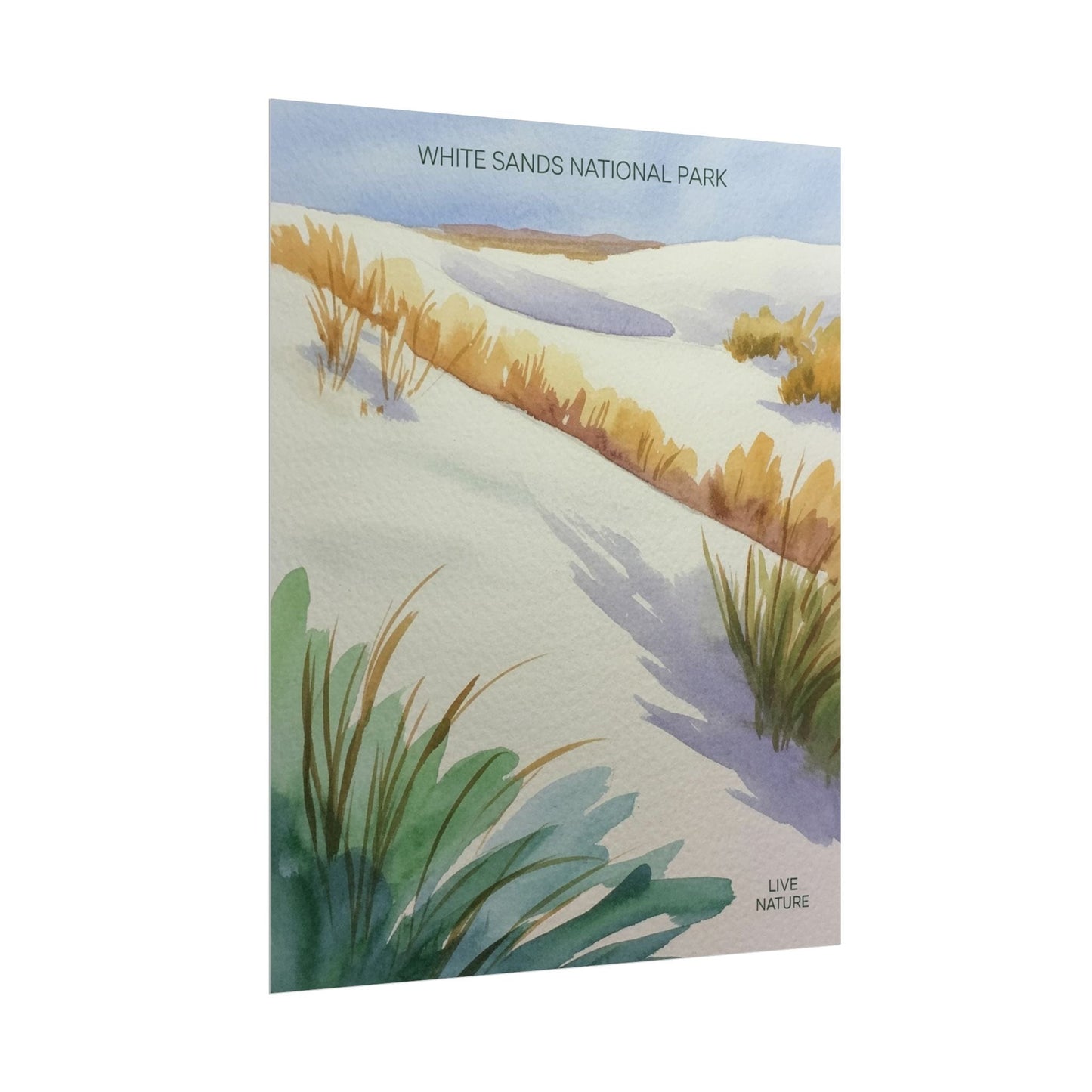 White Sands National Park Watercolor Art Print