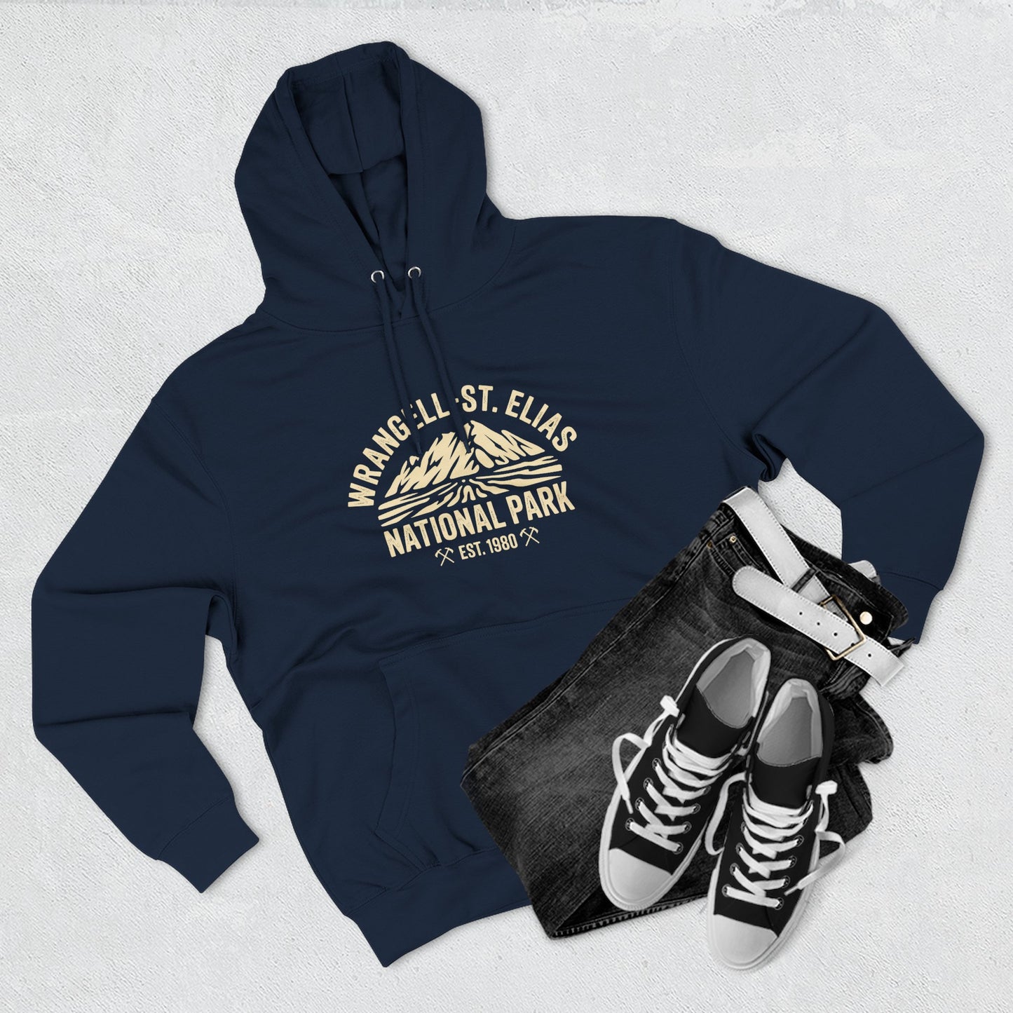Wrangell-St. Elias National Park Hoodie Cotton Fleece