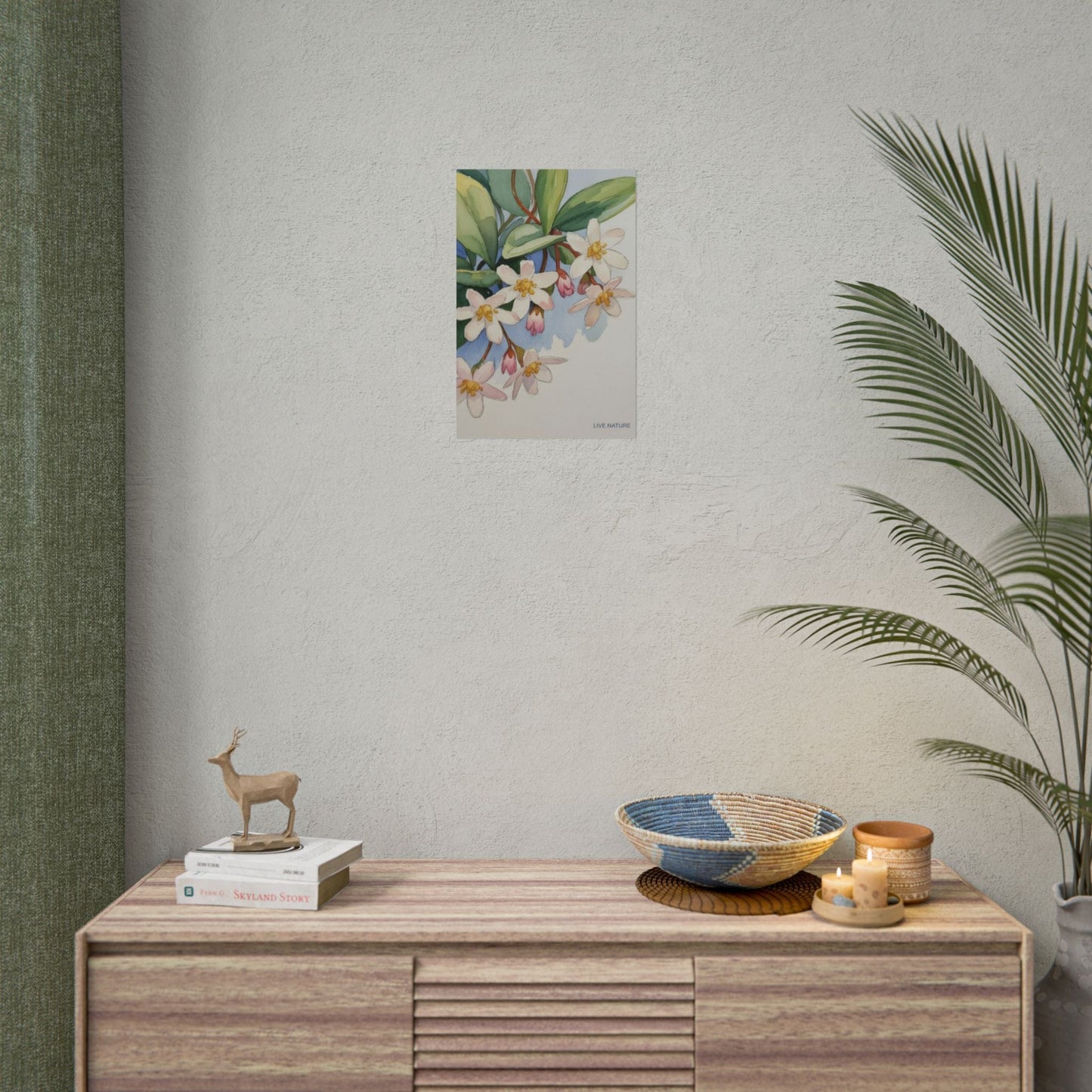 Mayflower Botanical Watercolor Art Print 'Live Nature