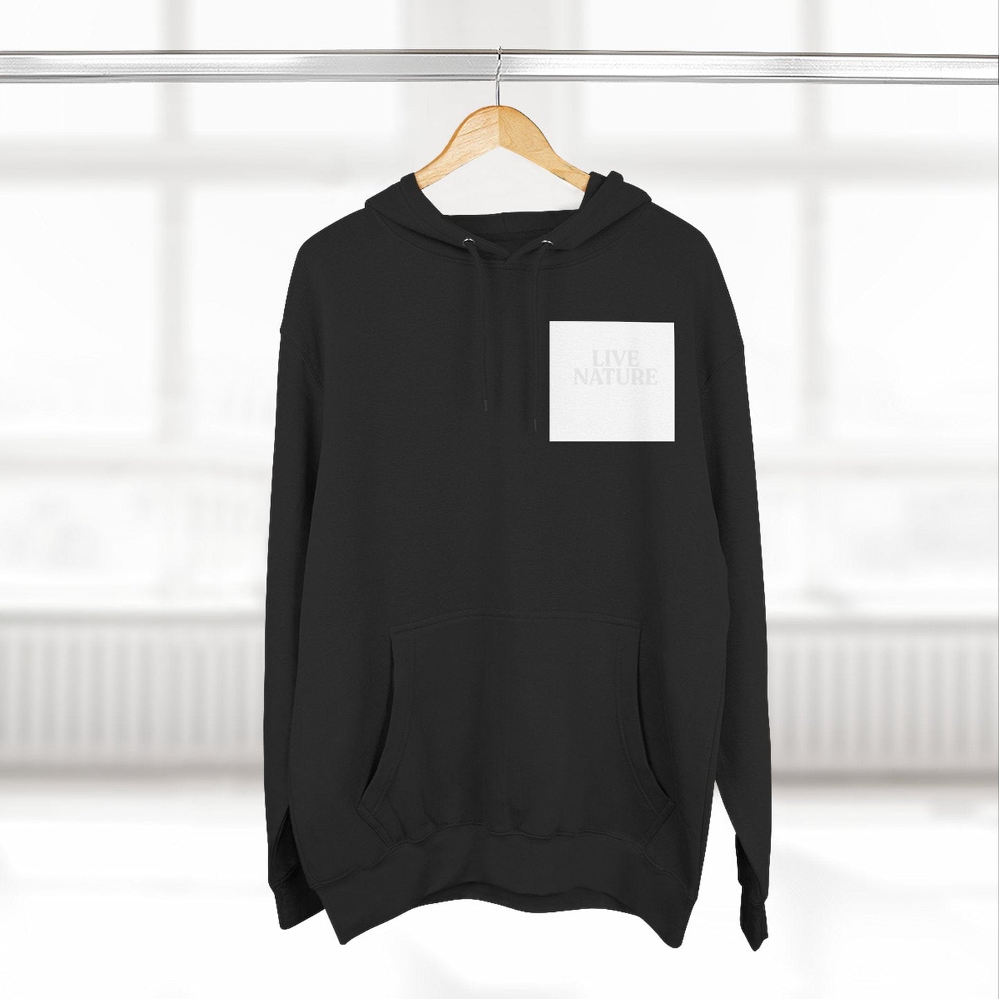 Three-Panel Fleece Hoodie - dolphin (Front+Back) - Three-Panel Fleece Hoodie (Smart: Original on light)