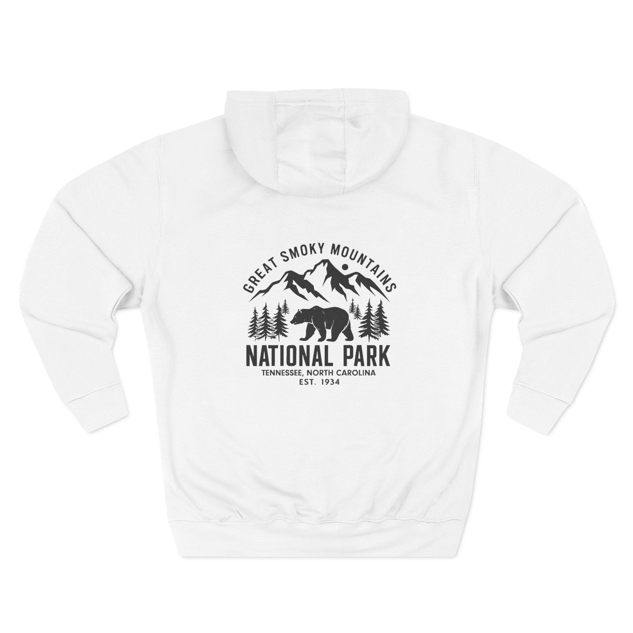 Three-Panel Fleece Hoodie - 1 (Front+Back) - Three-Panel Fleece Hoodie (Smart: Original on dark)