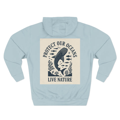 Live Nature Fleece Hoodie Ring Spun Cotton Design