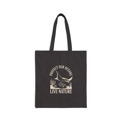 Cotton Canvas Tote Bag - dolphin (Front Only) - Cotton Canvas Tote Bag (Smart: Original on light)