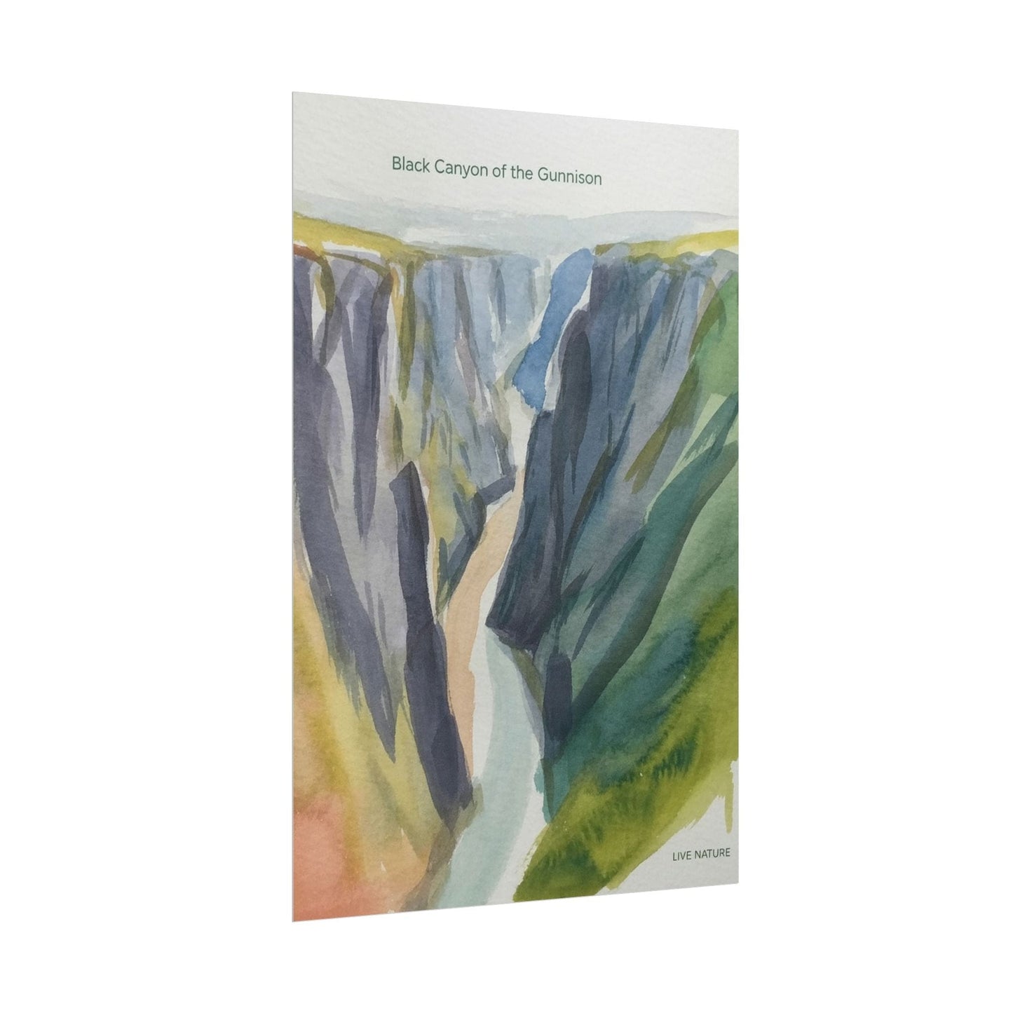 Black Canyon of the Gunnison Watercolor Art Print