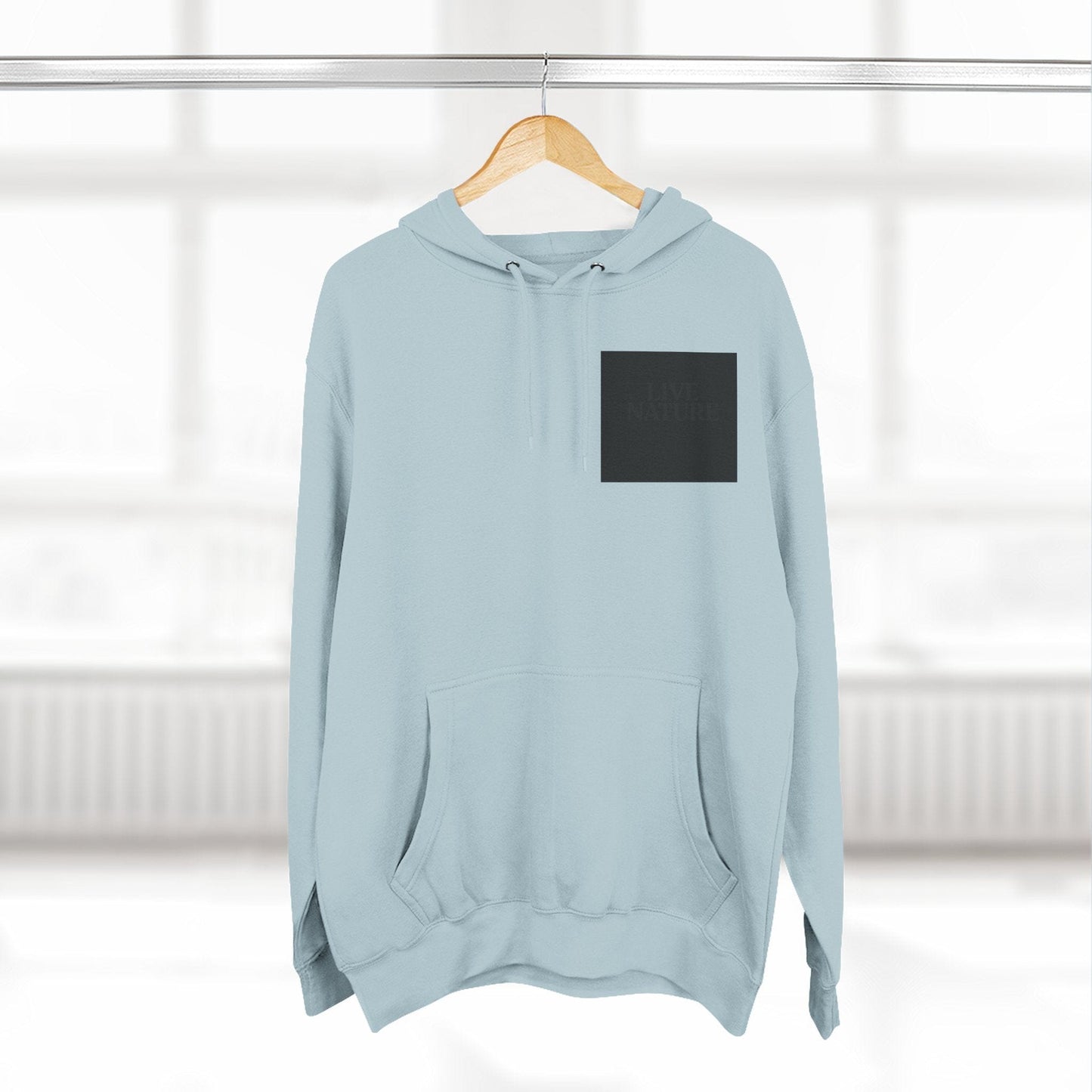Three-Panel Fleece Hoodie - dolphin (Front+Back) - Three-Panel Fleece Hoodie (Smart: Original on light)