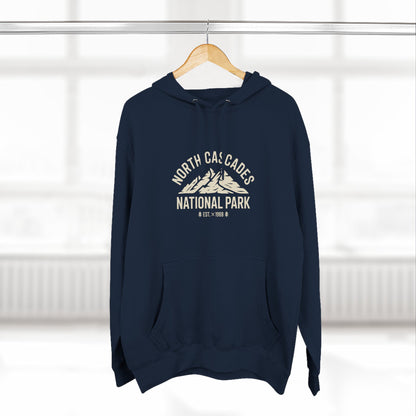 North Cascades National Park Fleece Hoodie White