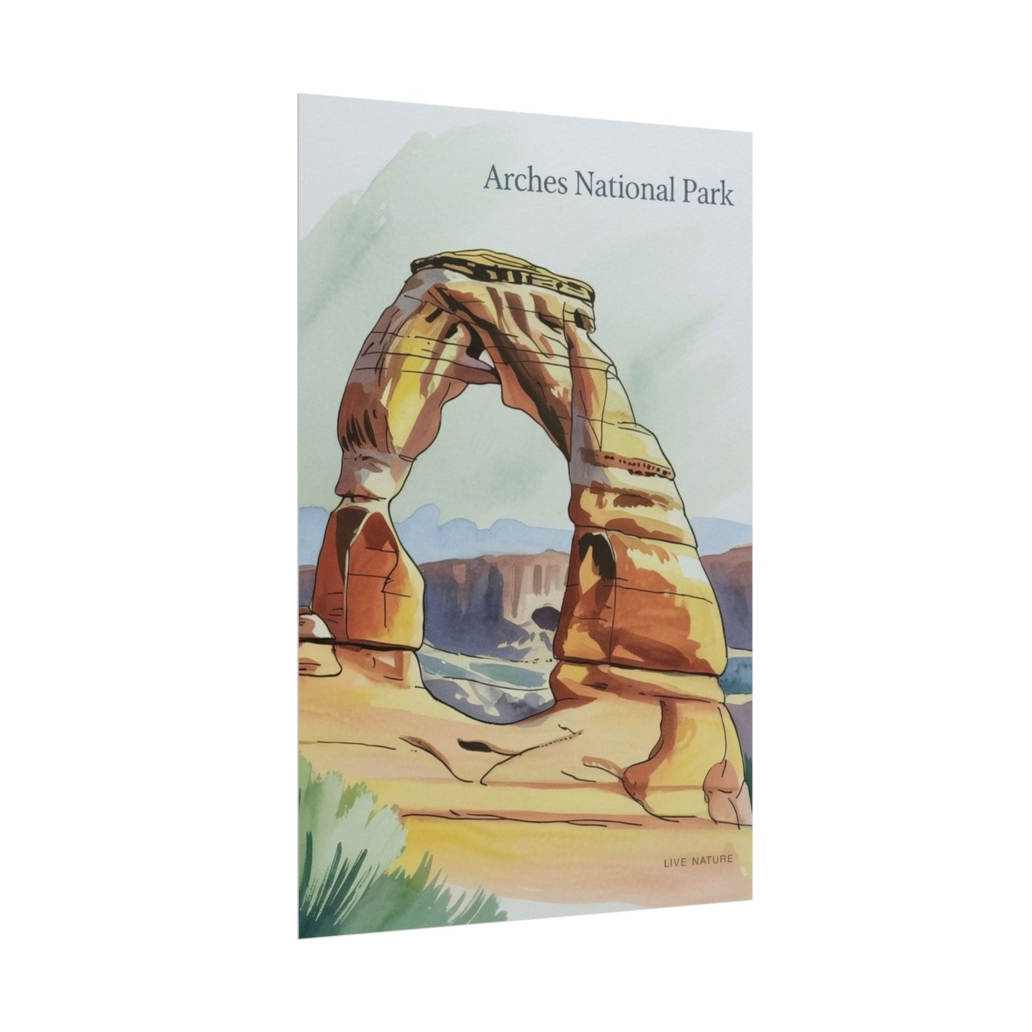 Delicate Arch Watercolor Print Arches National Park