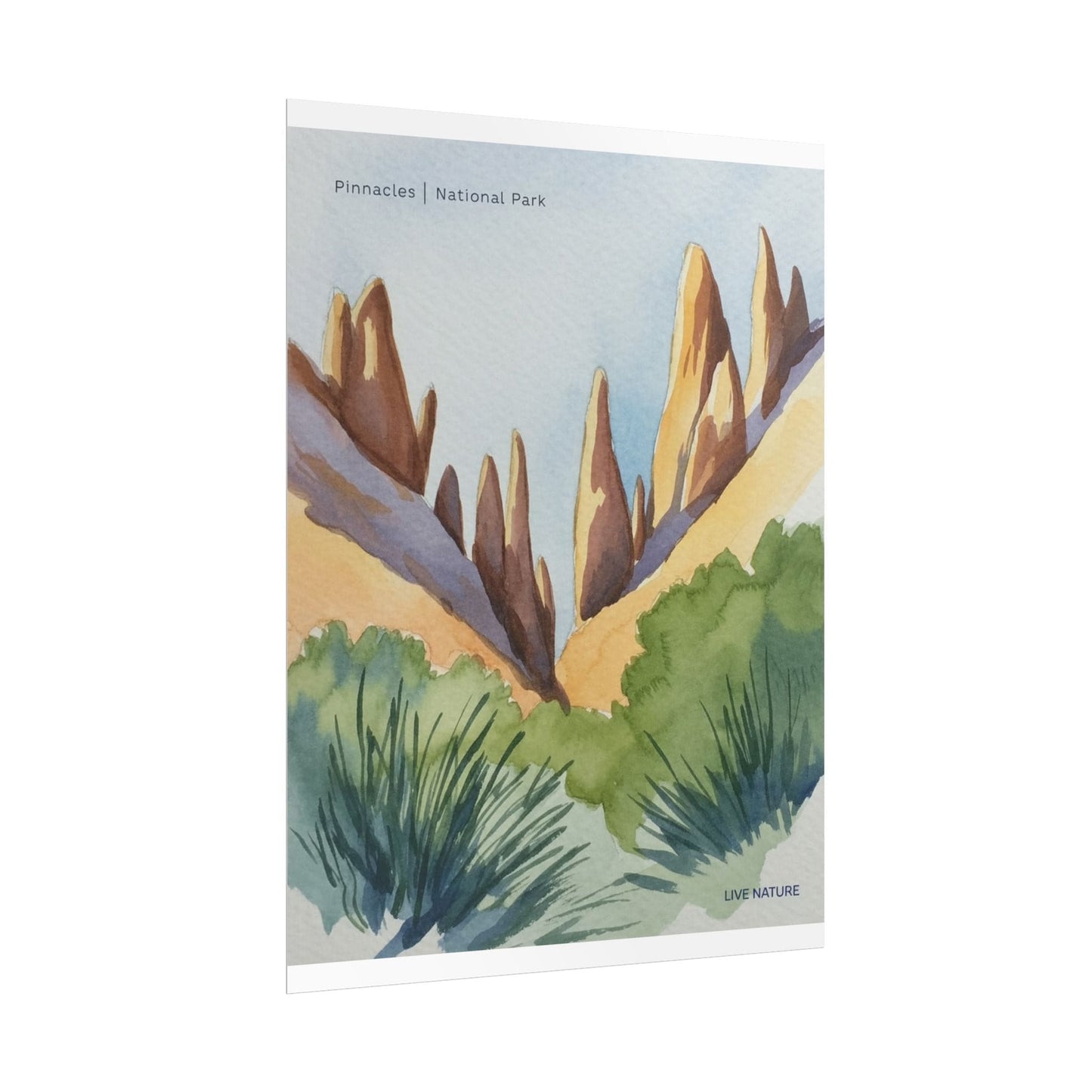 Pinnacles National Park Watercolor Art Print