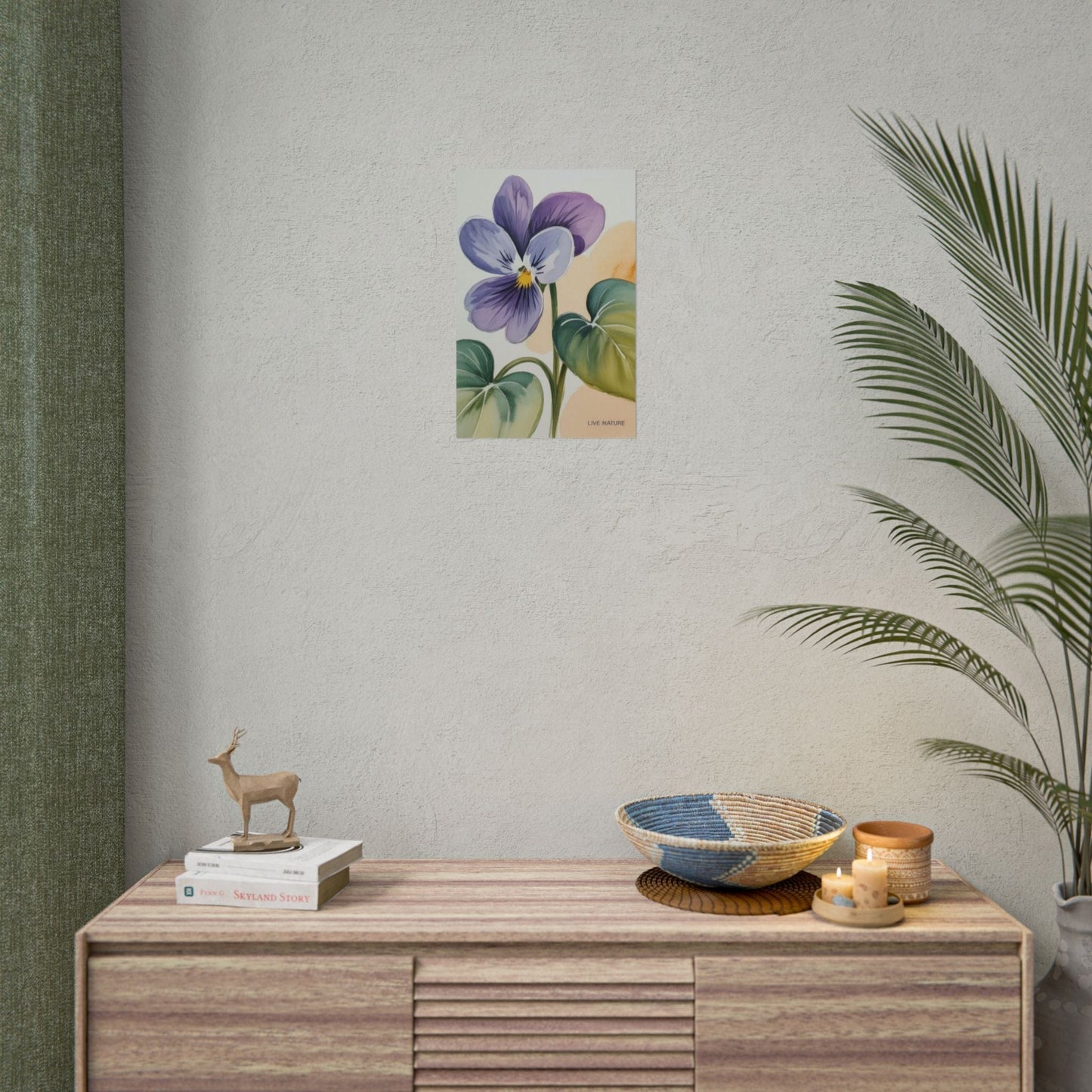 Prairie Violet Botanical Art Print - Live Nature Design