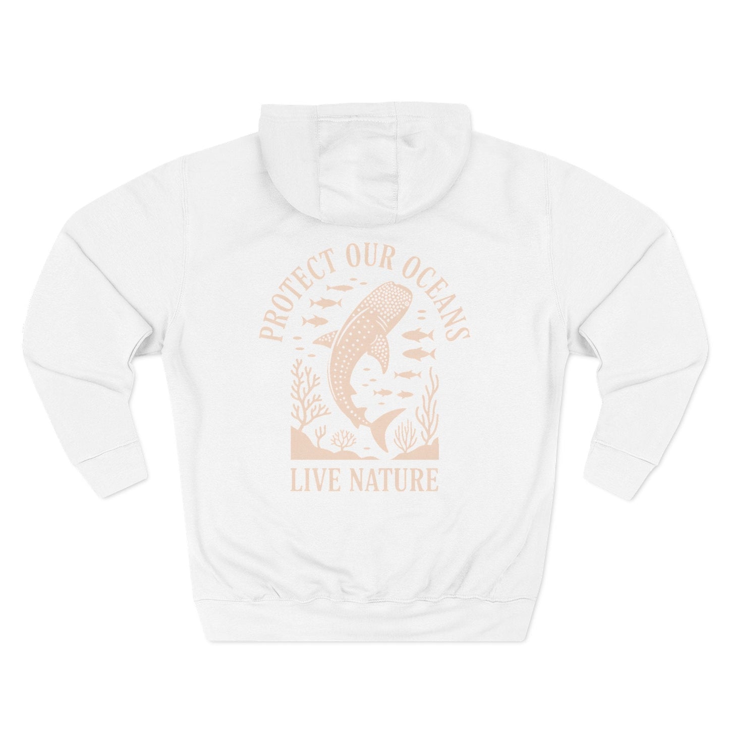 Three-Panel Fleece Hoodie - a-bold-graphic-design-of-a-whale-shark-s_8FE8-TJCTXezdGBxla-xRA_yt66oF3KT1uRtov5GmQM-A (Front+Back) - Three-Panel Fleece Hoodie (Smart: Original on dark)