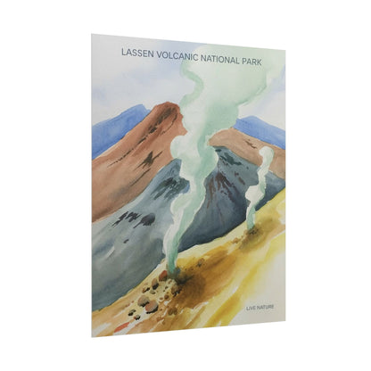Lassen Volcanic National Park Watercolor Print