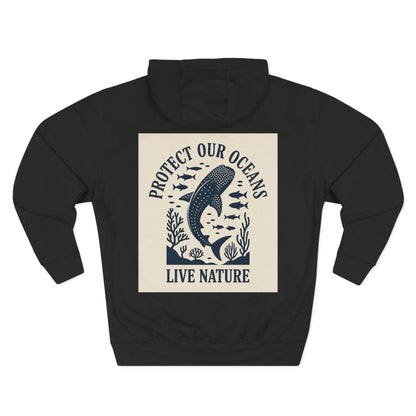 Live Nature Fleece Hoodie Ring Spun Cotton Design