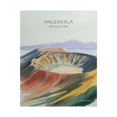 Haleakalā National Park Crater Watercolor Poster