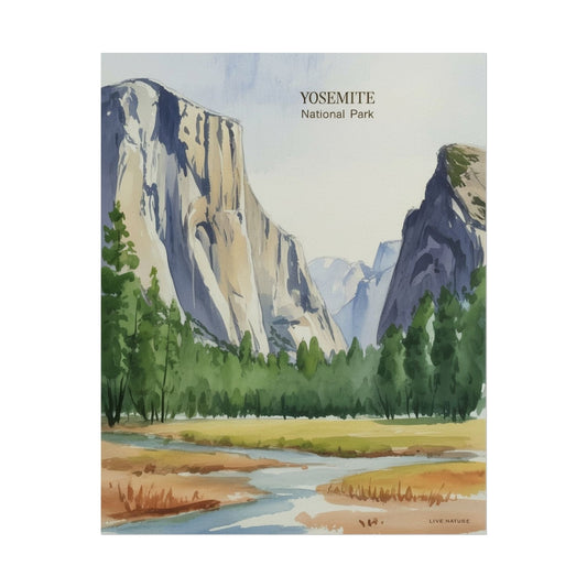 El Capitan Yosemite Watercolor Art Print