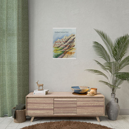 Badlands National Park Watercolor Art Print