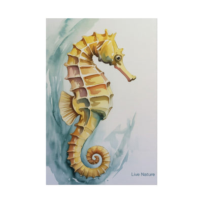 Seahorse Watercolor Art Print 'Live Nature' Design