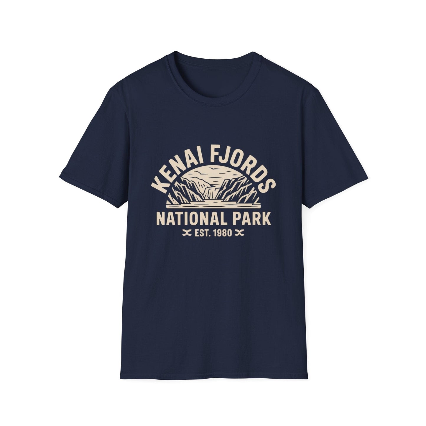 Kenai Fjords National Park Retro T-Shirt - Softstyle