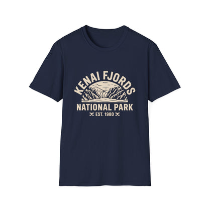 Kenai Fjords National Park Retro T-Shirt - Softstyle