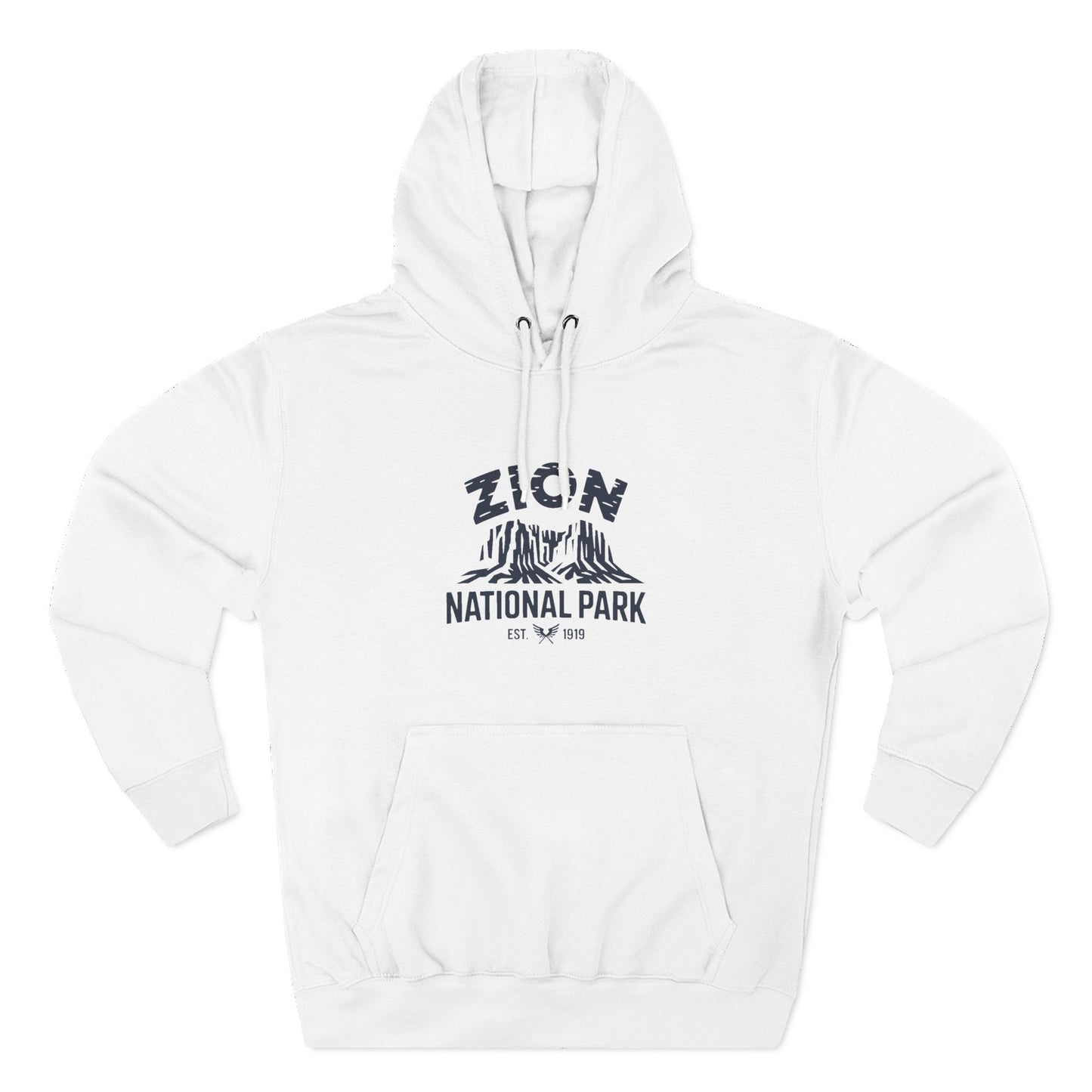 Zion National Park White Fleece Hoodie Limited Edition